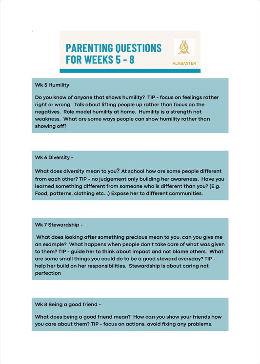 Alabaster Parent Resource (Free Download)